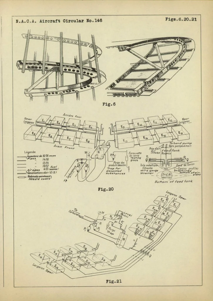 An illustration from The Dewoitine D 33 commercial airplane (French) : a low-wing cantilever monoplane, 1931, leaf 12