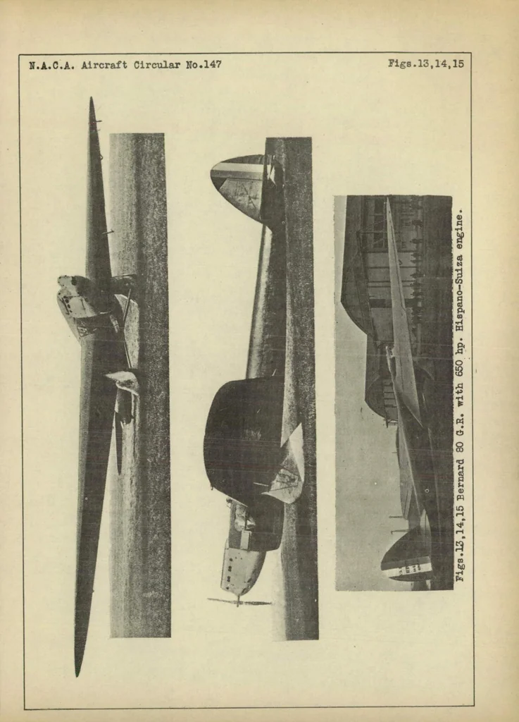 An illustration from The Bernard 80 G.R. long-distance airplane (French) : a two-place cantilever monoplane, 1931, leaf 10