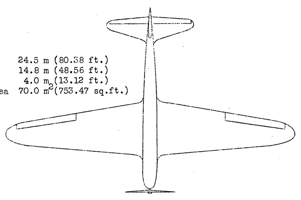 An illustration from The Bernard 80 G.R. long-distance airplane (French) : a two-place cantilever monoplane, 1931, leaf 7
