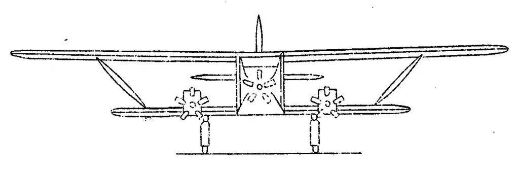 An illustration from Breguet 390 T commercial airplane (French) : a ten-seat all-steel sesquiplane, 1931, leaf 5