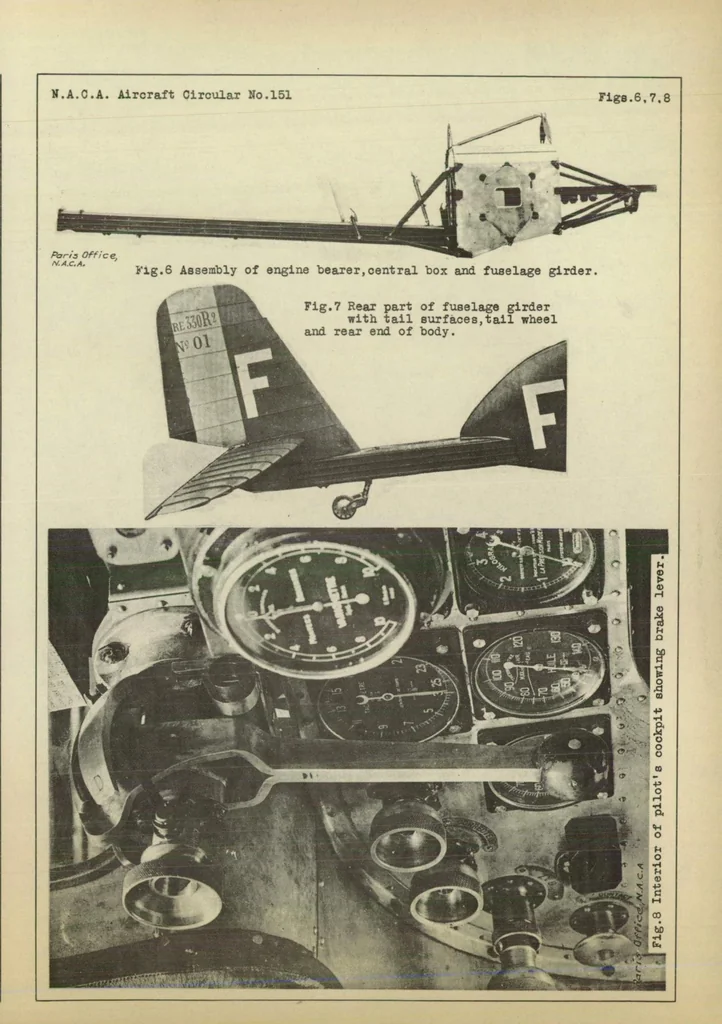 An illustration from Breguet military airplane, type 33 : a two-place long-distance sesquiplane for observation and bombing, 1931, leaf 19