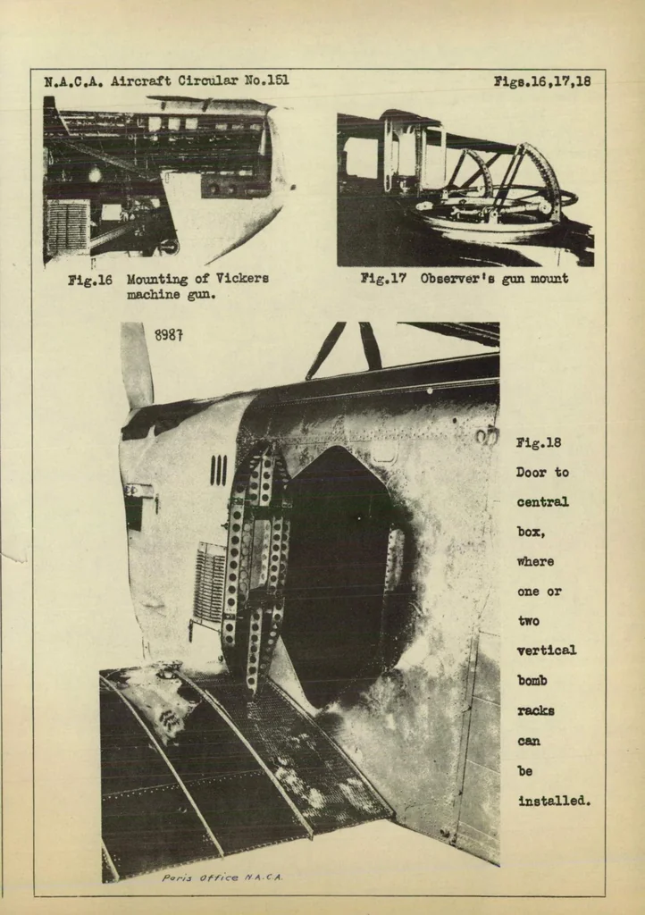 An illustration from Breguet military airplane, type 33 : a two-place long-distance sesquiplane for observation and bombing, 1931, leaf 22