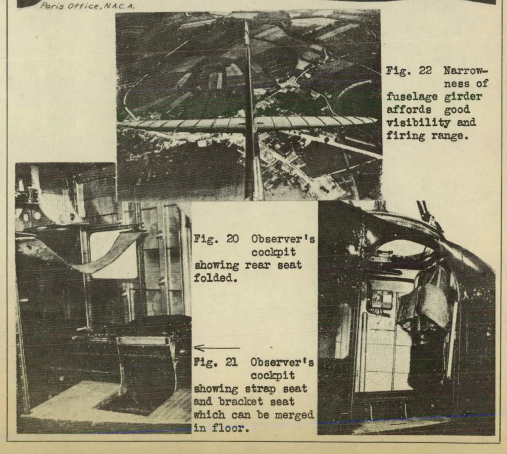 An illustration from Breguet military airplane, type 33 : a two-place long-distance sesquiplane for observation and bombing, 1931, leaf 23