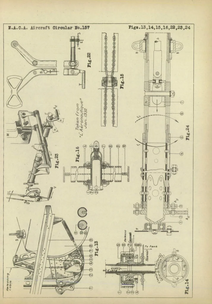 An illustration from The Loire 11 colonial military airplane (French) : a high-wing semicantilever all-metal monoplane, 1932, leaf 12