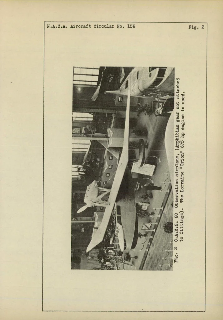 An illustration from The C.A.M.S. 80 amphibian (French) : an observation monoplane, 1932, leaf 8