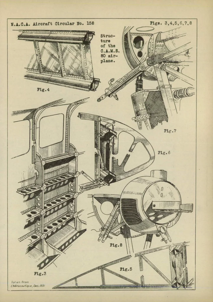 An illustration from The C.A.M.S. 80 amphibian (French) : an observation monoplane, 1932, leaf 9
