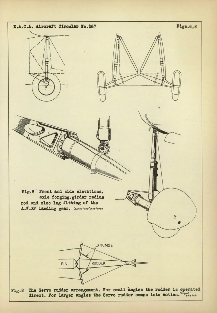 An illustration from Armstrong-Whitworth A.W. XV "Atlanta" airplane (British) : a commercial multiplace cantilever monoplane, 1932, leaf 13