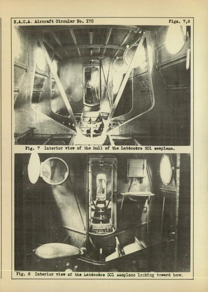 An illustration from The Latecoere 501 commercial seaplane (French) : a three-engine metal sesquiplane, 1932, leaf 8