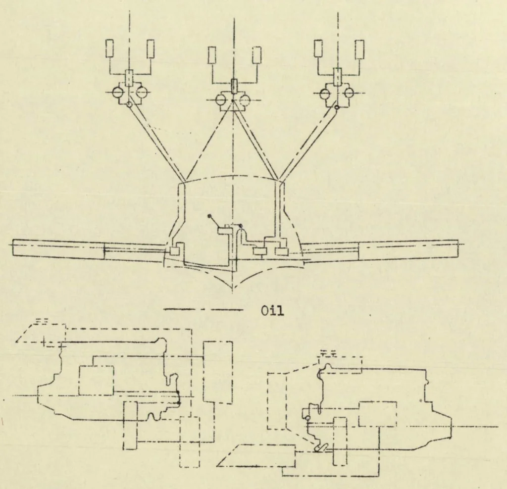 An illustration from The Latecoere 501 commercial seaplane (French) : a three-engine metal sesquiplane, 1932, leaf 9