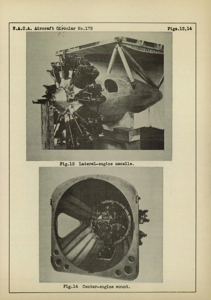 An illustration from Nieuport-Delage 590 Military airplane (French) : a two-place high-wing cantilever monoplane, 1932, leaf 14