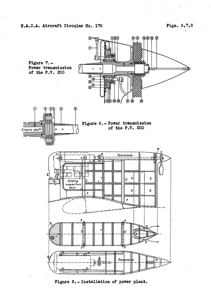 An illustration from The Caudron P.V. 200 touring airplane (French) : an all-metal amphibian monoplane, 1933, leaf 9