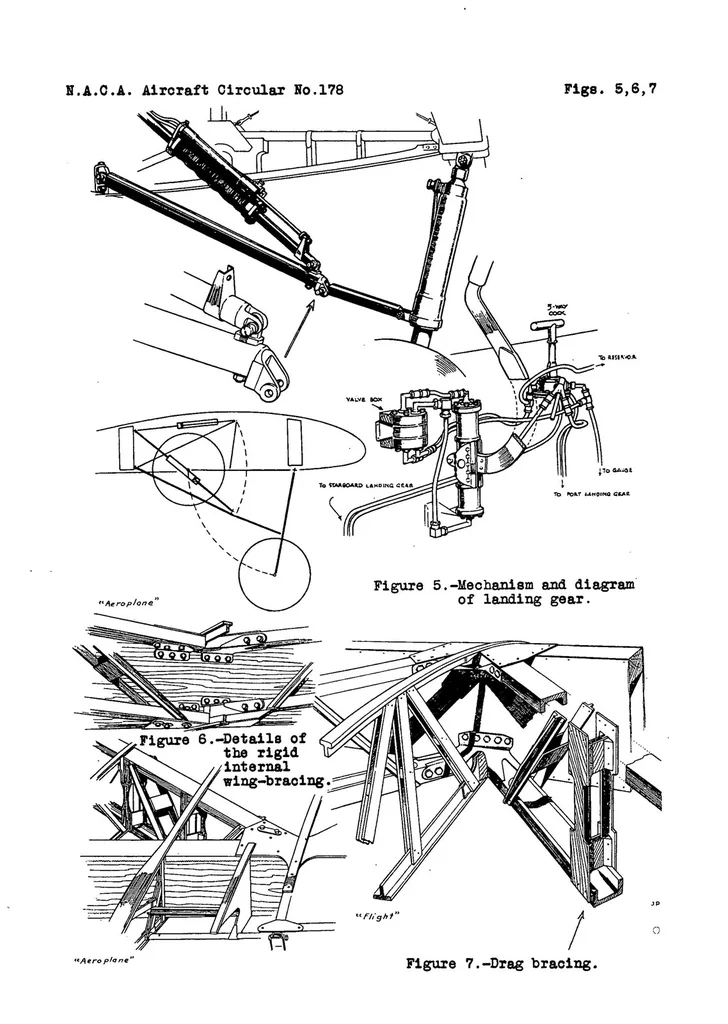 An illustration from The Airspeed "Courier" commercial airplane (British) : a low-wing cantilever monoplane, 1933, leaf 10
