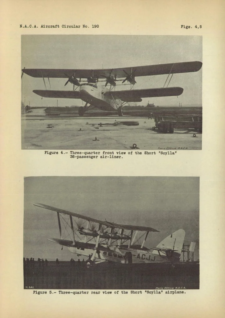 An illustration from The Short "Scylla" commercial airplane (British) : an all-metal biplane, 1934, leaf 10