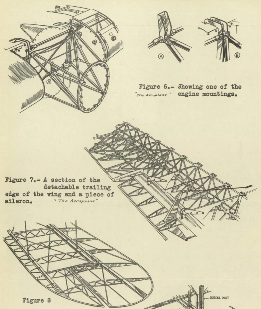 An illustration from Avro 642 commercial airplane (British) : a high-wing cantilever monoplane, 1934, leaf 11