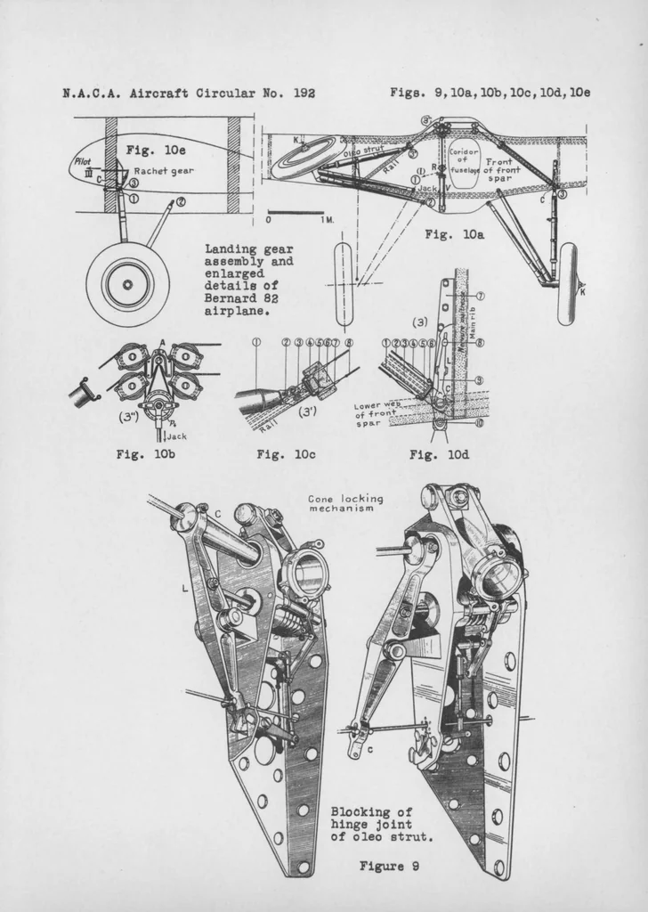 An illustration from The Bernard 82 military airplane (French) : a long-range monoplane, 1934, leaf 12
