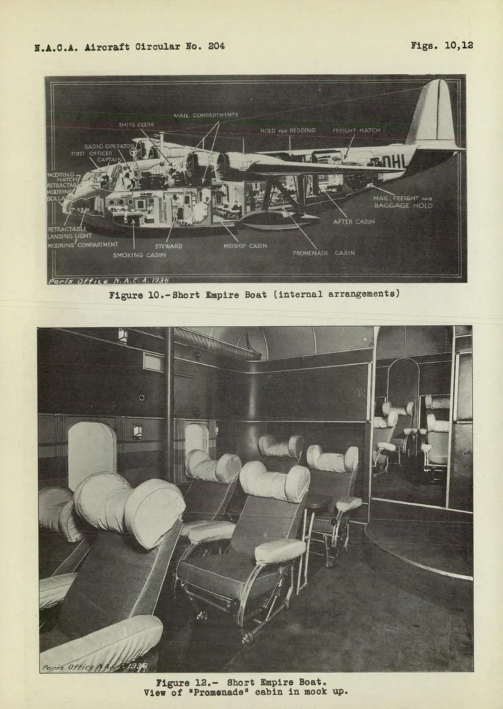 An illustration from The short "Empire" commercial flying boat (British) : an all-metal cantilever monoplane, 1936, leaf 23
