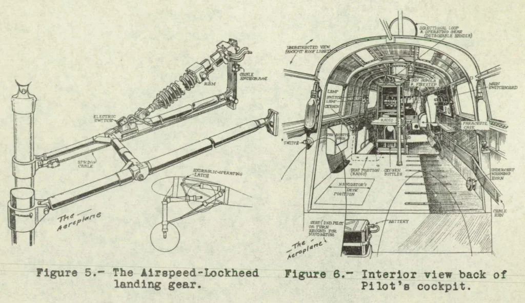 An illustration from The airspeed "Oxford" training airplane (British) : a two-engine cantilever monoplane, 1937, leaf 11