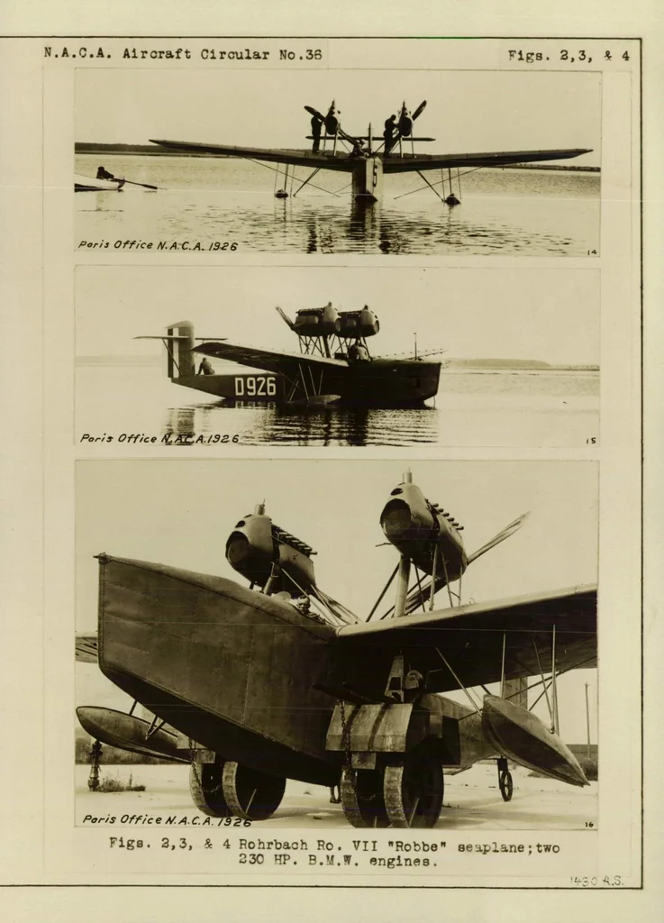 An illustration from The Rohrbach "ROBBE" RO VII seaplane : military or commercial, 1927, leaf 8