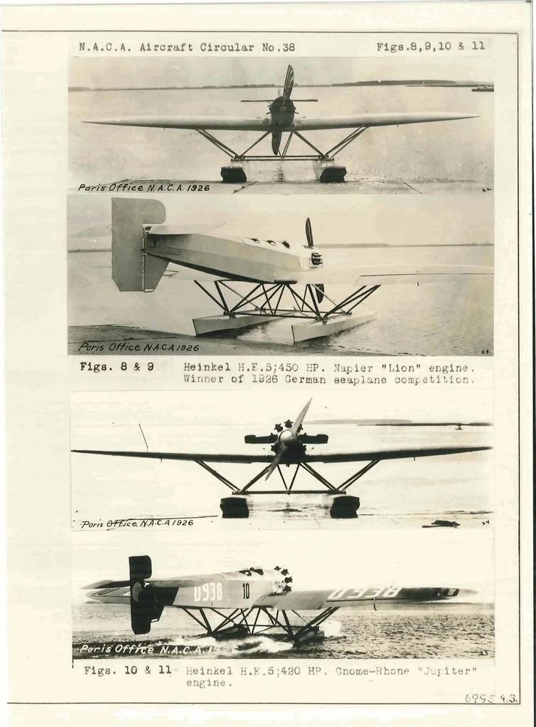An illustration from Heinkel H.E. 50 commercial seaplane : winner of the 1926 German Seaplane Contest at Warnemunde, 1927, leaf 9