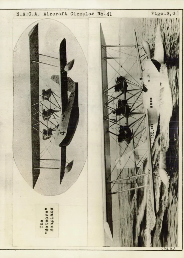 An illustration from Meteore 63 commercial seaplane, 1927, leaf 7