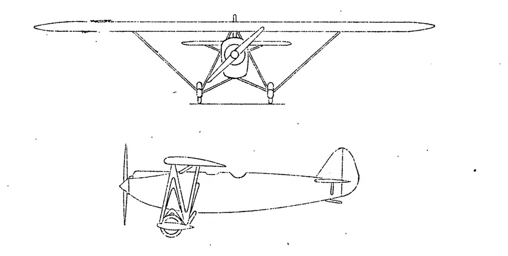 An illustration from The Mureaux "Brunet 3C2" pursuit airplane, 1927, leaf 6