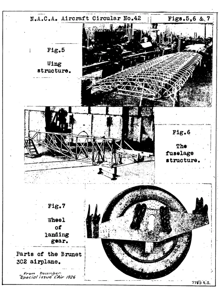 An illustration from The Mureaux "Brunet 3C2" pursuit airplane, 1927, leaf 8