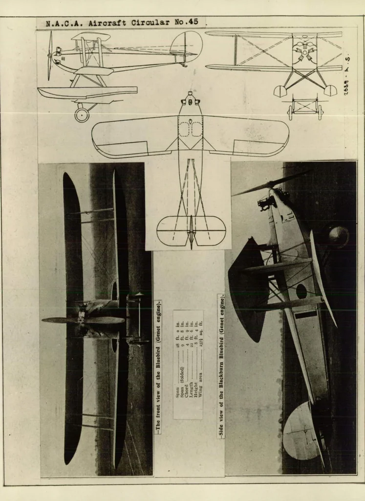 An illustration from The Blackburn "Bluebird" "two-seat training and sport airplane, 1927, leaf 6