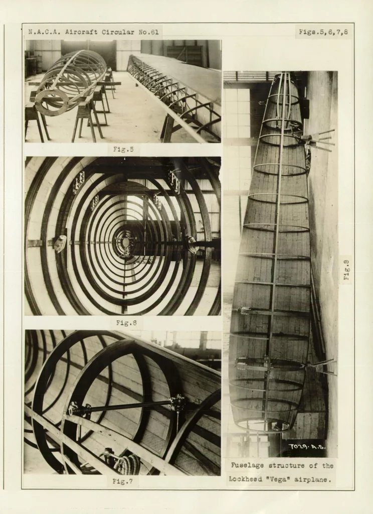 An illustration from Lockheed "Vega" airplane : a commercial cabin monoplane, 1927, leaf 16