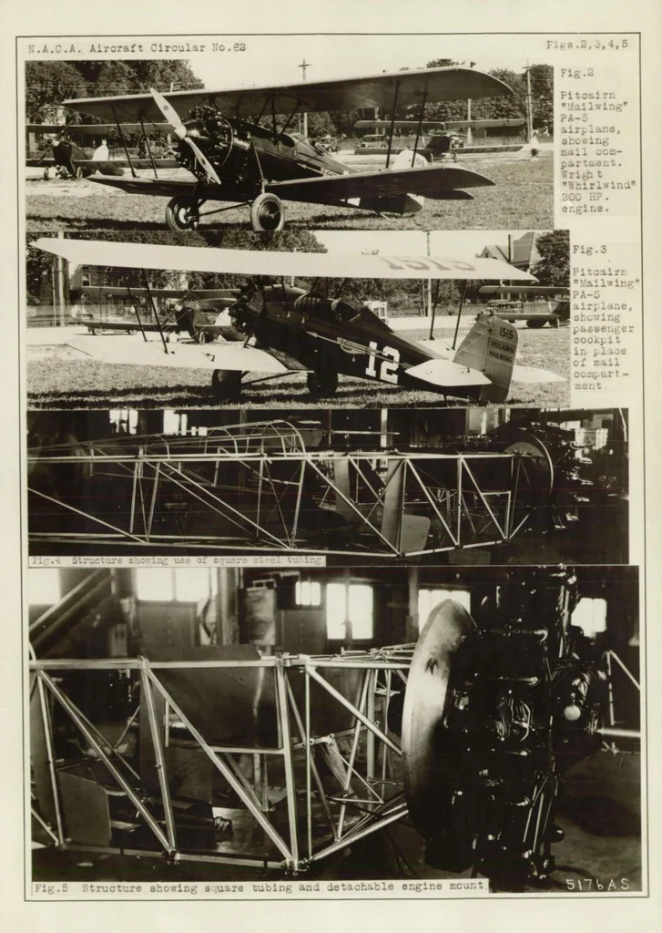 An illustration from The Pitcairn "Mailwing" PA-5 : a single-seat commercial biplane, 1927, leaf 9