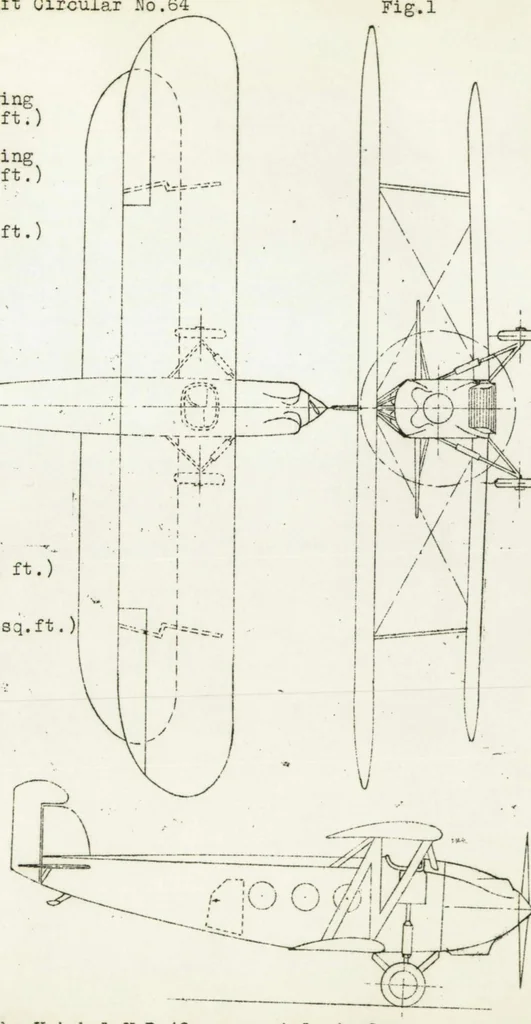 An illustration from The Heinkel commercial airplane, H.D. 40, 1927, leaf 8
