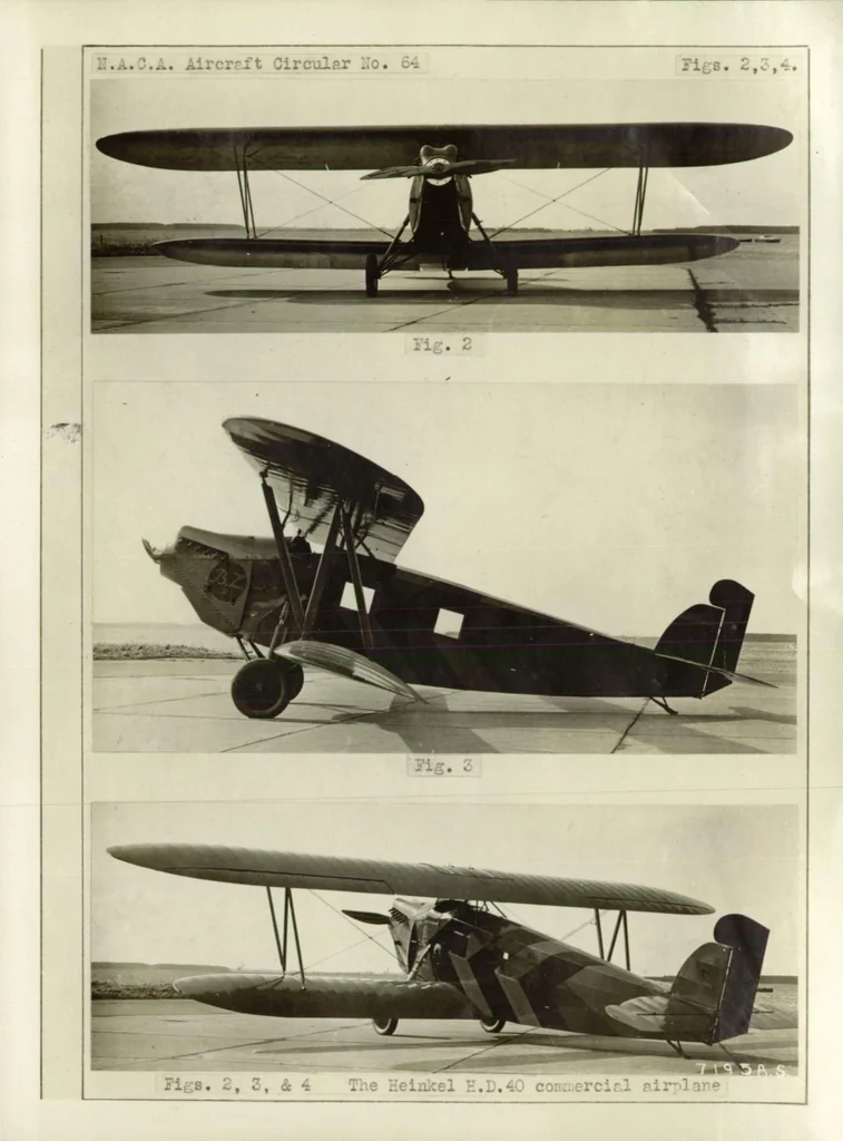 An illustration from The Heinkel commercial airplane, H.D. 40, 1927, leaf 9