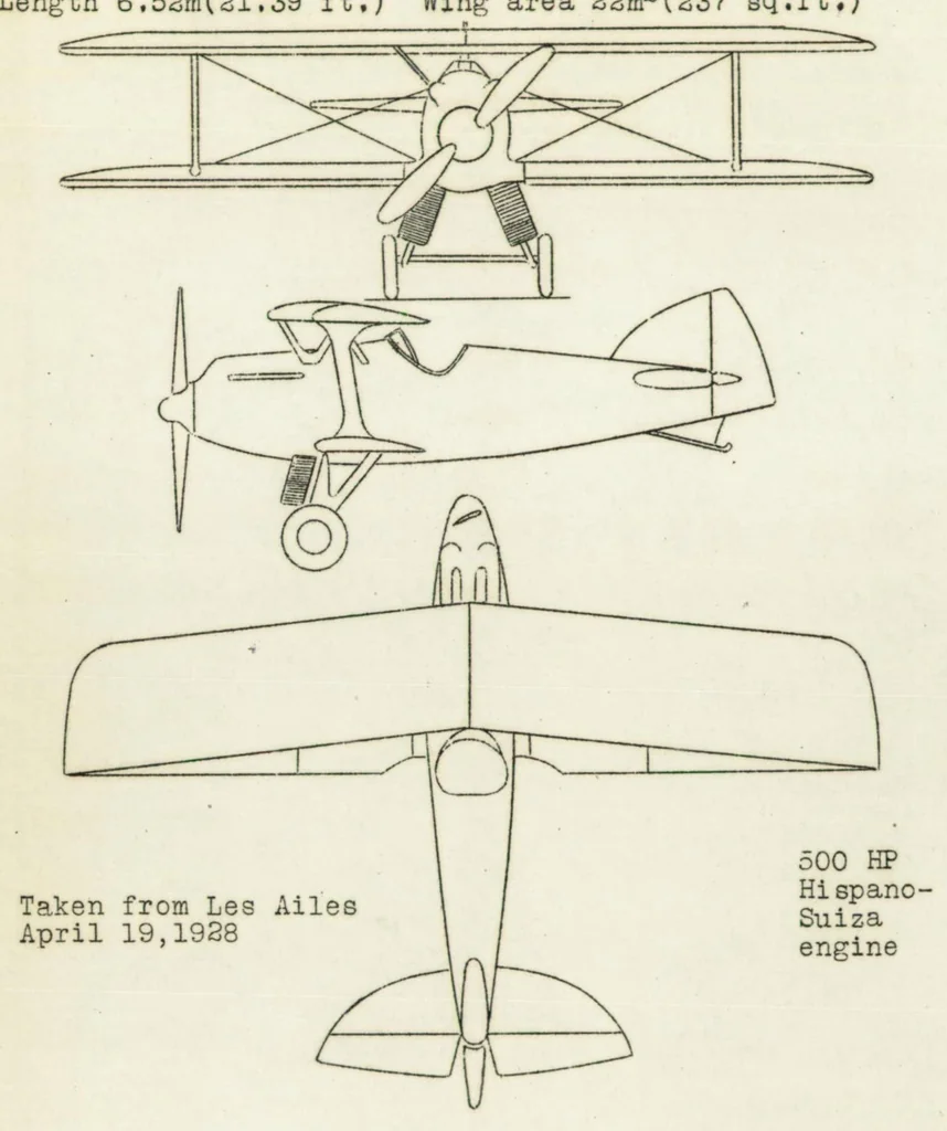 An illustration from Bleriot-Spad 91 Airplane (French) : pursuit single-seater, type "Jockey", 1928, leaf 5