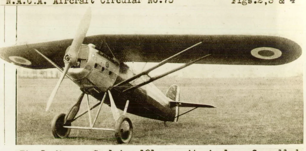 An illustration from Morane-Saulnier 121 single-seat pursuit airplane (French), 1928, leaf 7