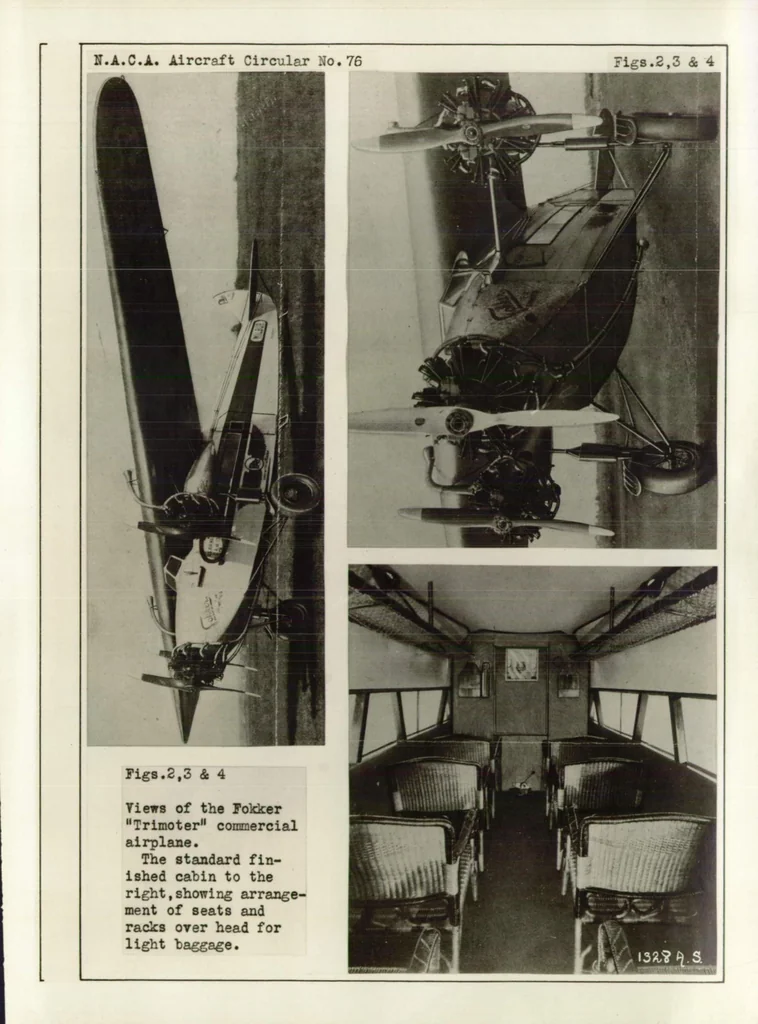 An illustration from The Fokker "Trimotor F VII" commercial transport monoplane, 1928, leaf 13