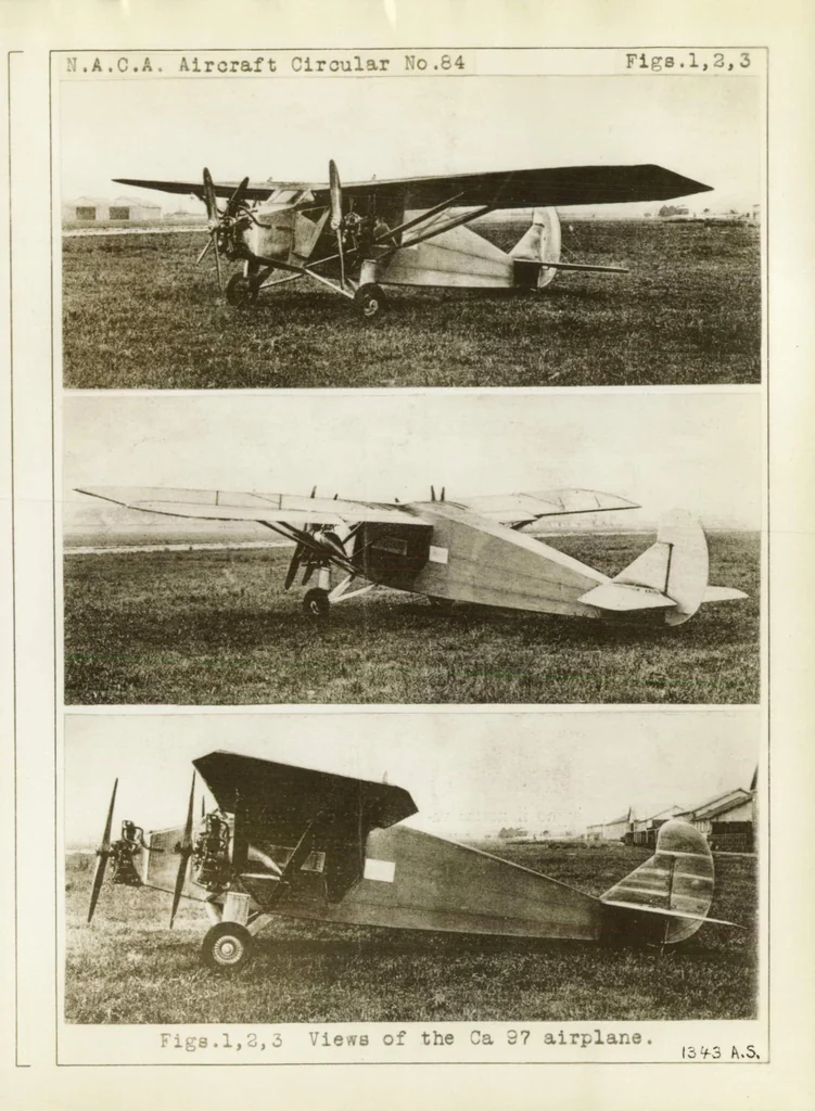 An illustration from The Caproni monoplanes "Ca 97" Italian, 1928, leaf 16