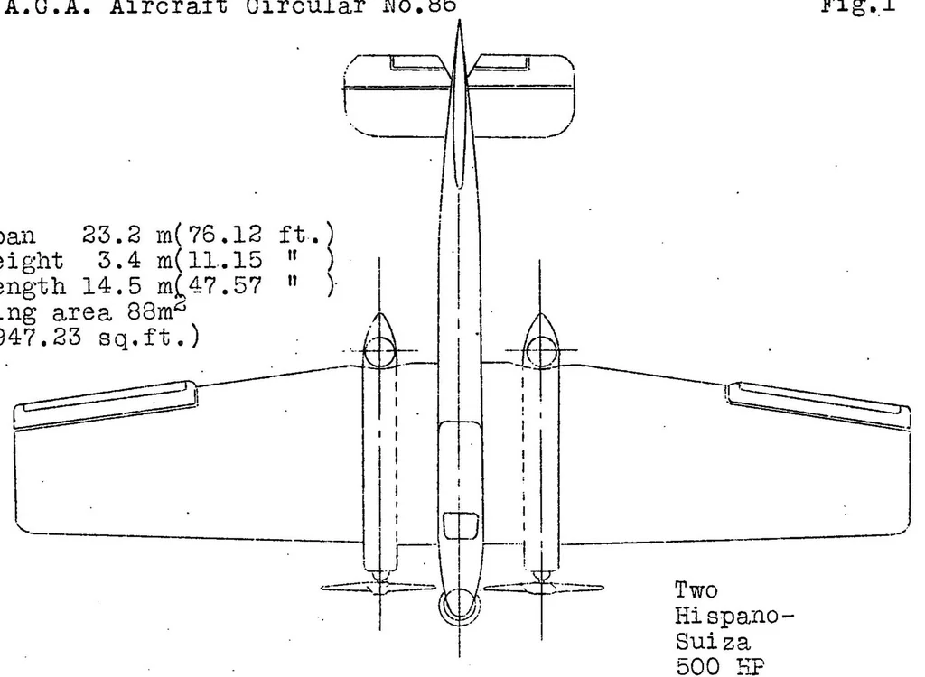 An illustration from Bleriot combat monoplane 127 (French), 1928, leaf 6
