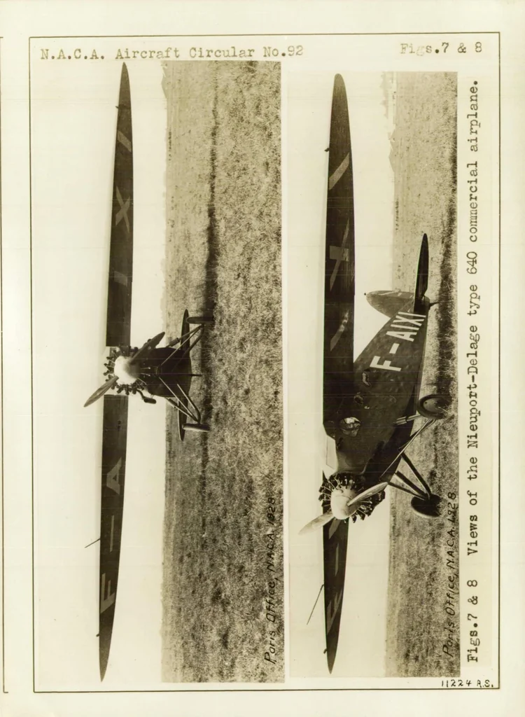 An illustration from Nieuport-Delage 640 (French) : commercial high-wing monoplane, 1929, leaf 10