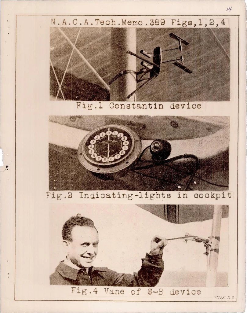 An illustration from Devices for Prevention of Stalled Flight, 1926, leaf 14