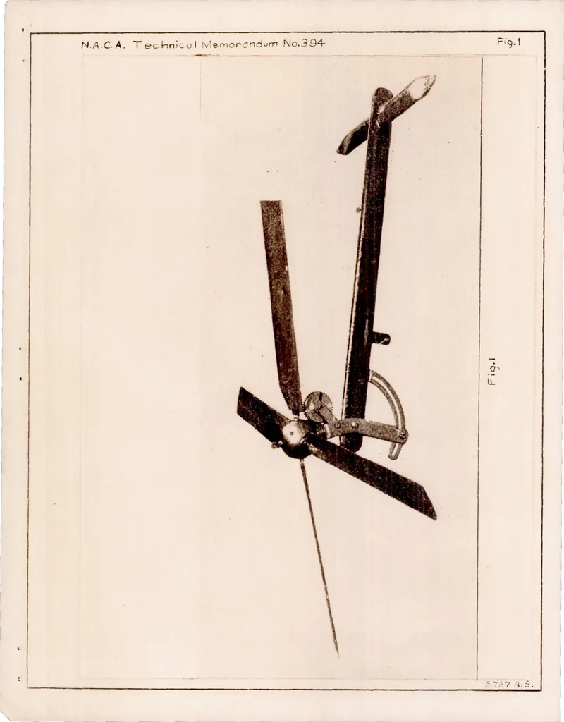 An illustration from Testing a Windmill Airplane ("autogiro"), 1927, leaf 10