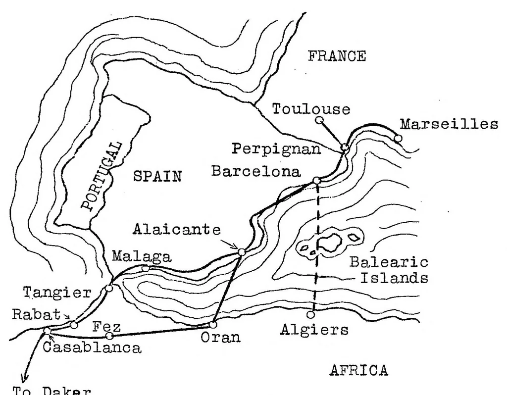 An illustration from Latecoere Air Lines, 1925, leaf 18