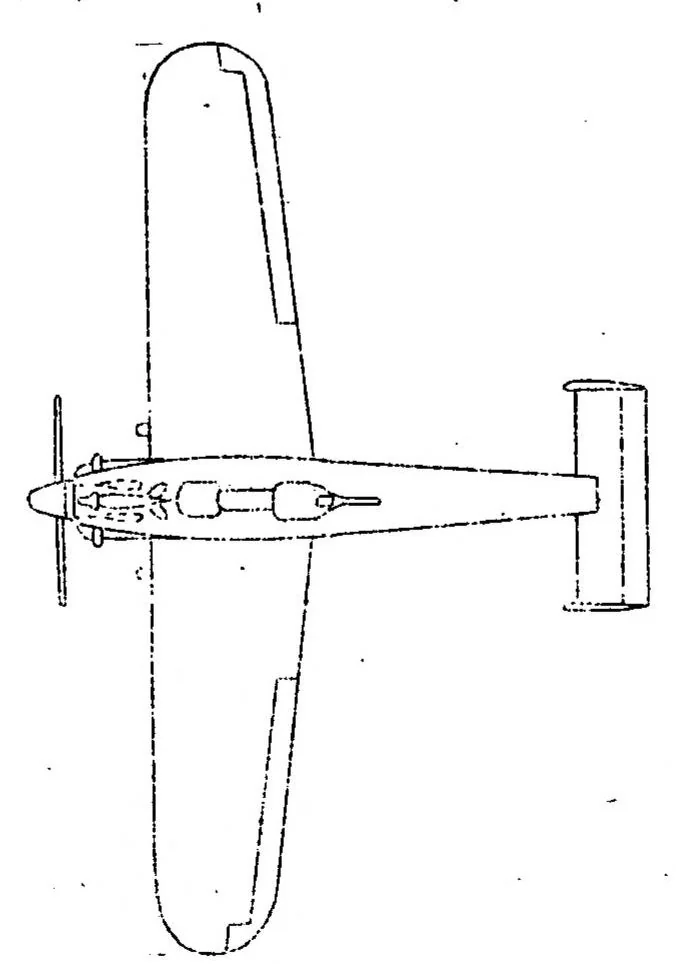 An illustration from The "K 47" of the A.B. Flygindustri : An Armored Pursuit Monoplane, 1929, leaf 13