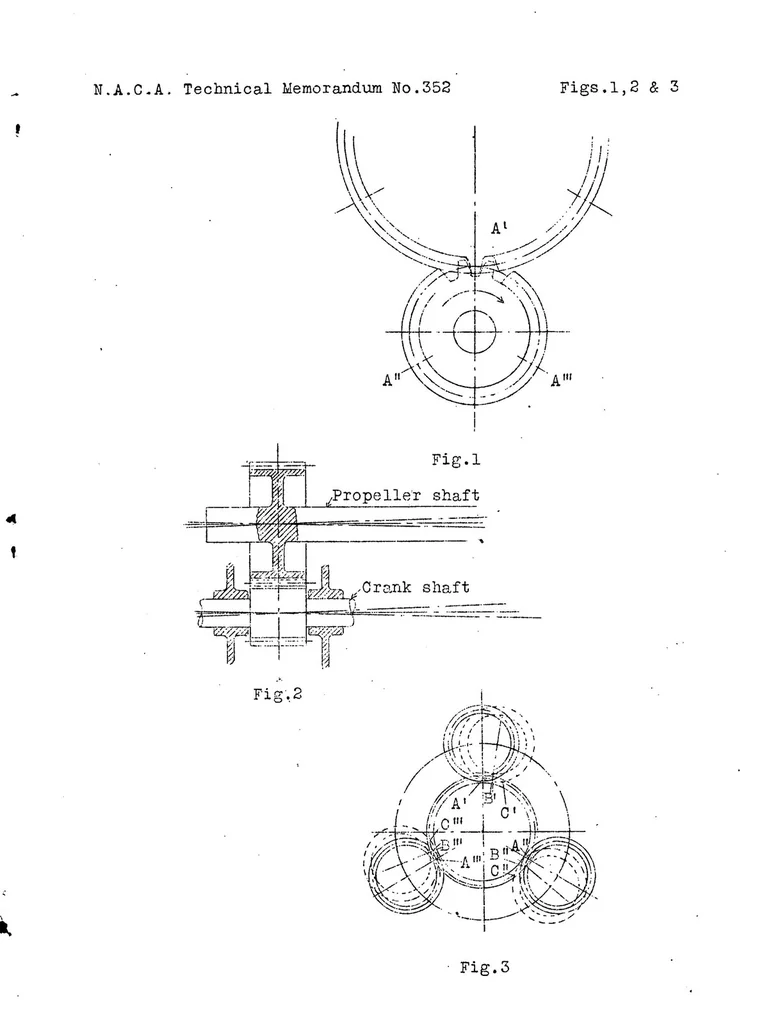 An illustration from Functioning of reduction gears on airplane engines, 1926, leaf 10