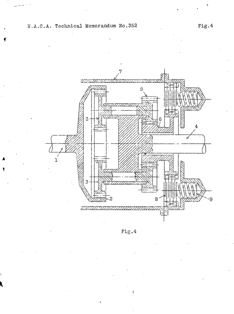 An illustration from Functioning of reduction gears on airplane engines, 1926, leaf 11