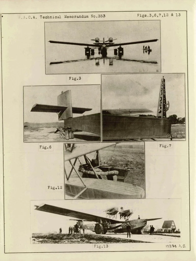 An illustration from Recent experiments with large seaplanes, 1926, leaf 36