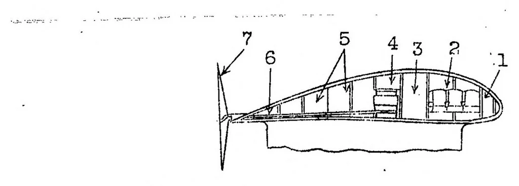 An illustration from Prospective development of giant airplanes, 1928, leaf 10