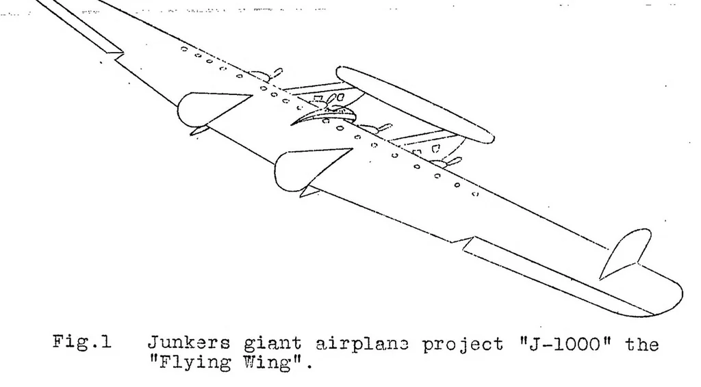 An illustration from Prospective development of giant airplanes, 1928, leaf 8