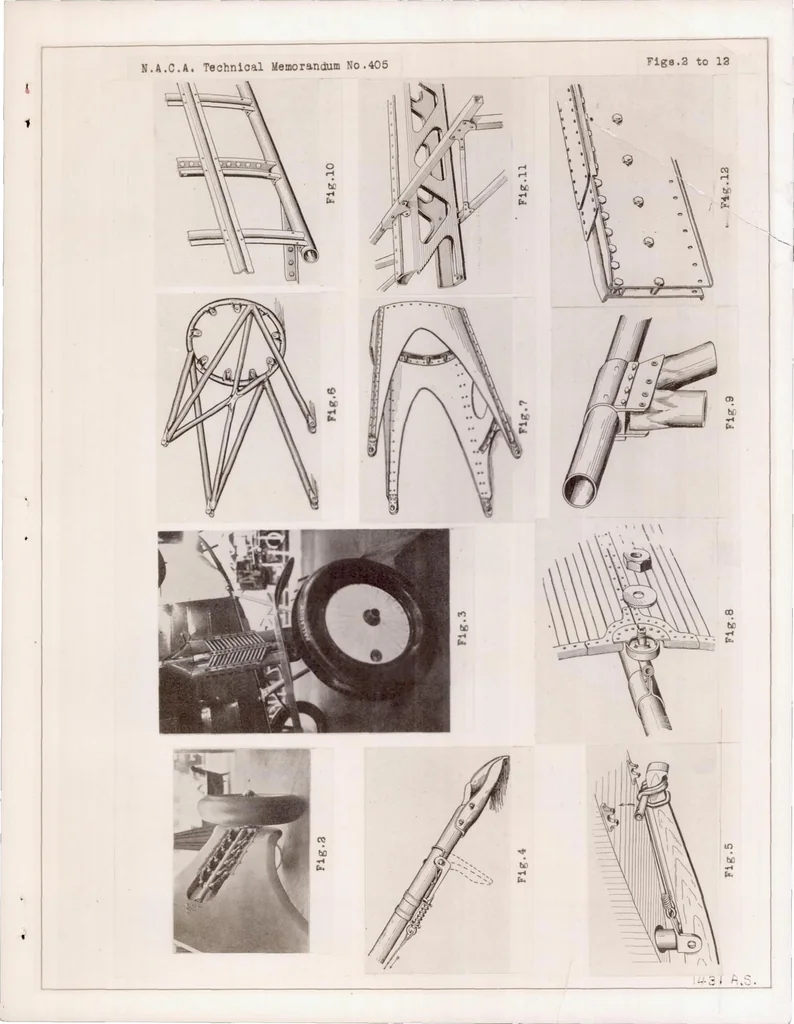 An illustration from Structural Details from 1926 Paris Aero Salon, 1927, leaf 14