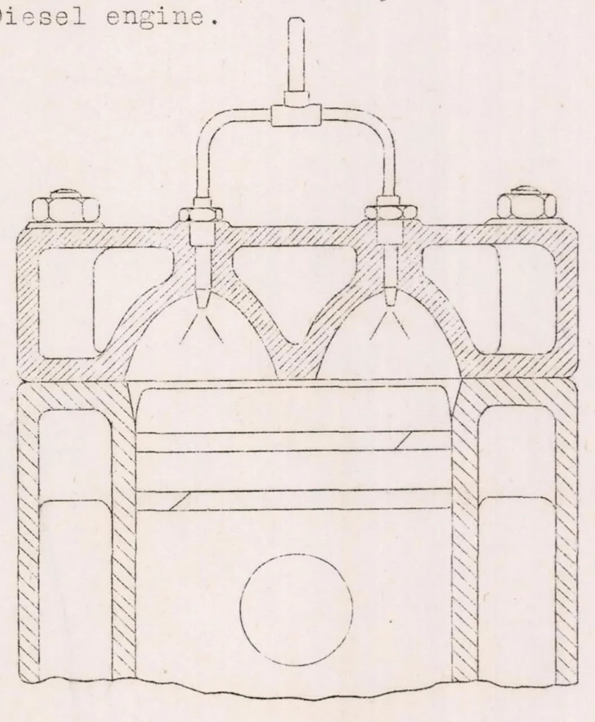 An illustration from High-speed Oil Engines for Vehicles. Part II, 1927, leaf 49
