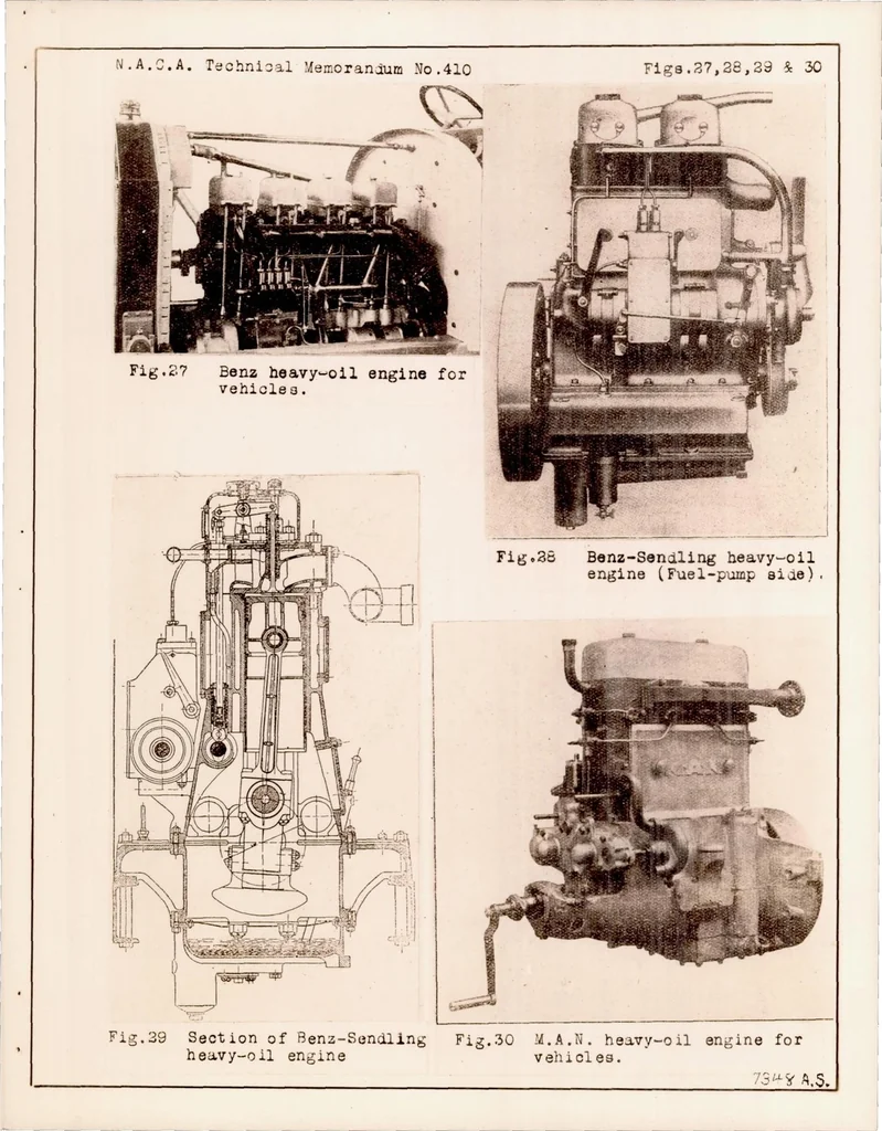 An illustration from High-Speed Oil Engines for Vehicles. Part III, 1927, leaf 33