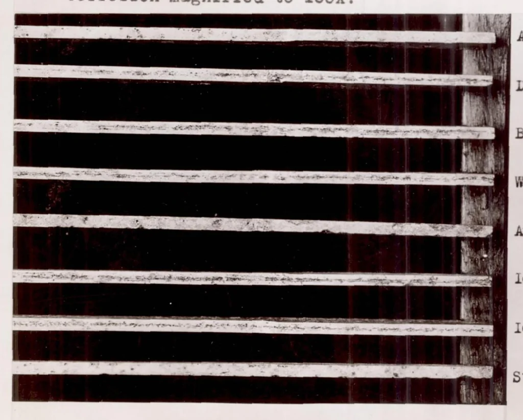 An illustration from Duralumin and Its Corrosion, 1927, leaf 15